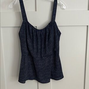 CAbi Navy Textured Camisole Top